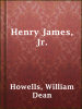 Book cover for "Henry James, Jr".