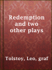 Book cover for "Redemption and two other plays".