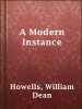 Book Cover for "A Modern Instance"